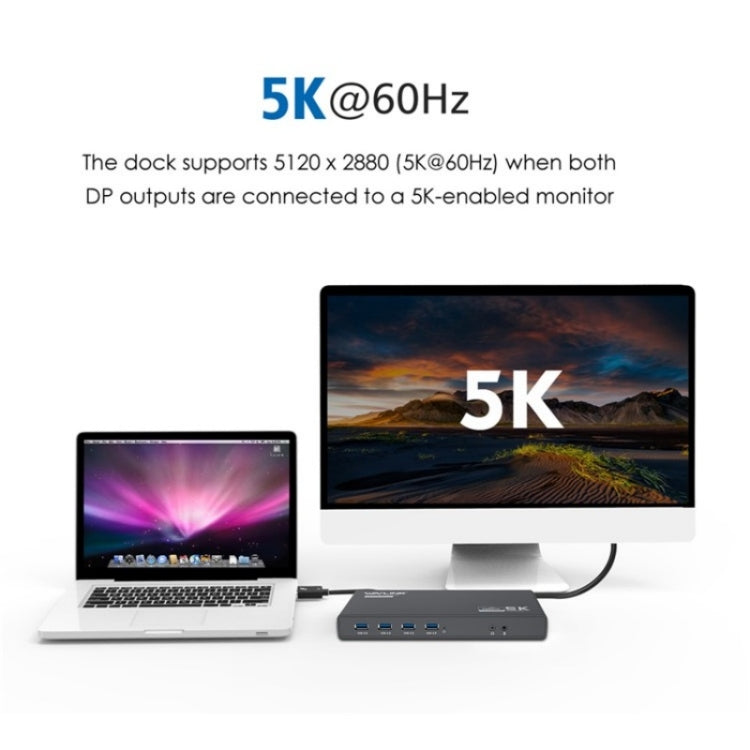 WAVLINK UG69PD6 Dual 4K Laptop Docking Station 5K HD Displaylink 65 / 100W PD Charging, Plug:AU Plug - free shipping - PMc TechLife - Order now!