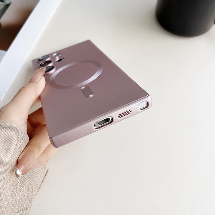 For Samsung Galaxy S25 Ultra 5G Metallic Paint Magsafe Liquid TPU Phone Case(Grey) - free shipping - PMC Jewellery - Order now!