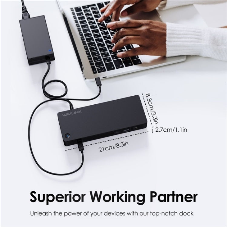 WAVLINK UTD22 Support 96W Laptop Charging USB4 Docking Station Dual Monitor USB-C Hub(US Plug) - free shipping - PMc TechLife - Order now!