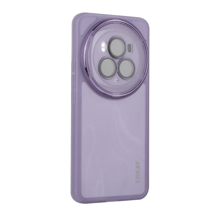For Honor Magic6 ENKAY Hat-Prince Translucent Matte TPU Phone Case with Lens Film(Purple) - free shipping - PMC Jewellery - Order now!