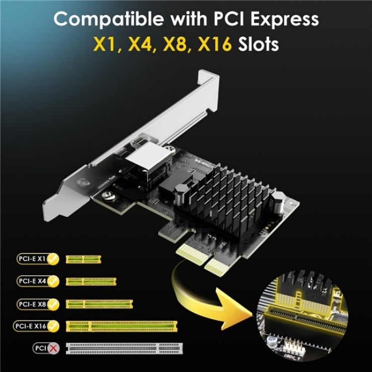 WAVLINK NWP003 5Gbps RTL8126 Chip RJ45 Ethernet Adapter Pcie Network Card - USB Network Adapter by WAVLINK | Online Shopping South Africa | PMC Jewellery | Buy Now Pay Later Mobicred