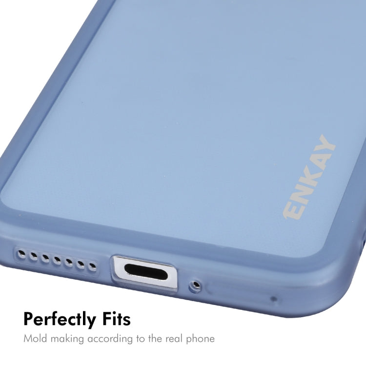 For Xiaomi 14 ENKAY Hat-Prince Translucent Matte TPU Phone Case with Lens Film(Purple) - free shipping - PMC Jewellery - Order now!