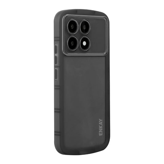 For Redmi K70 Ultra ENKAY Hat-Prince Translucent Matte TPU Shockproof Phone Case(Black) - Xiaomi Cases by ENKAY | Online Shopping South Africa | PMC Jewellery | Buy Now Pay Later Mobicred