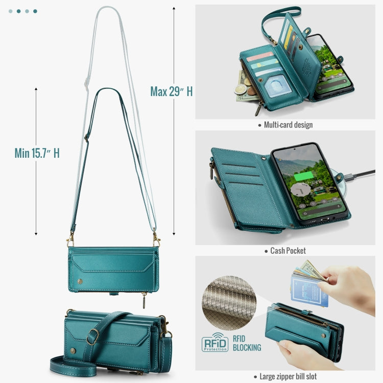 For Google Pixel 9 Pro XL / 10 Pro XL CaseMe C36 Card Slots Zipper Wallet RFID Anti-theft Leather Phone Case(Green) - free shipping - PMC Jewellery - Order now!