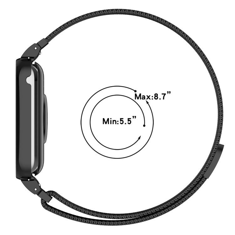For Xiaomi Mi Band 8 Pro Metal Frame + Milan Magnetic Stainless Steel Integrated Watch Band(Silver) - free shipping - PMC TechLife - Order now!