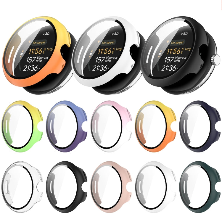 For Google Pixel Watch 3 41mm PC + Tempered Film Integrated Watch Protective Case(Black) - Watch Cases by PMC TechLife | Online Shopping South Africa | PMC TechLife | Buy Now Pay Later Mobicred