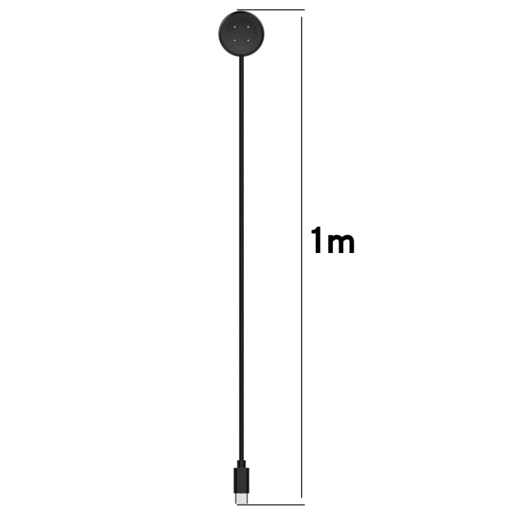 For Google Pixel Watch 3 41 / 45mm USB-C / Type-C Interface Smart Watch Charging Cable, Length: 1m(Black) - Other by PMC TechLife | Online Shopping South Africa | PMC TechLife | Buy Now Pay Later Mobicred