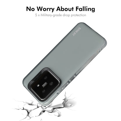 For Xiaomi 14 ENKAY Hat-Prince Translucent Matte TPU Soft Phone Case + 9H Big Arc Edge Film(White) - 14 Cases by ENKAY | Online Shopping South Africa | PMC Jewellery | Buy Now Pay Later Mobicred