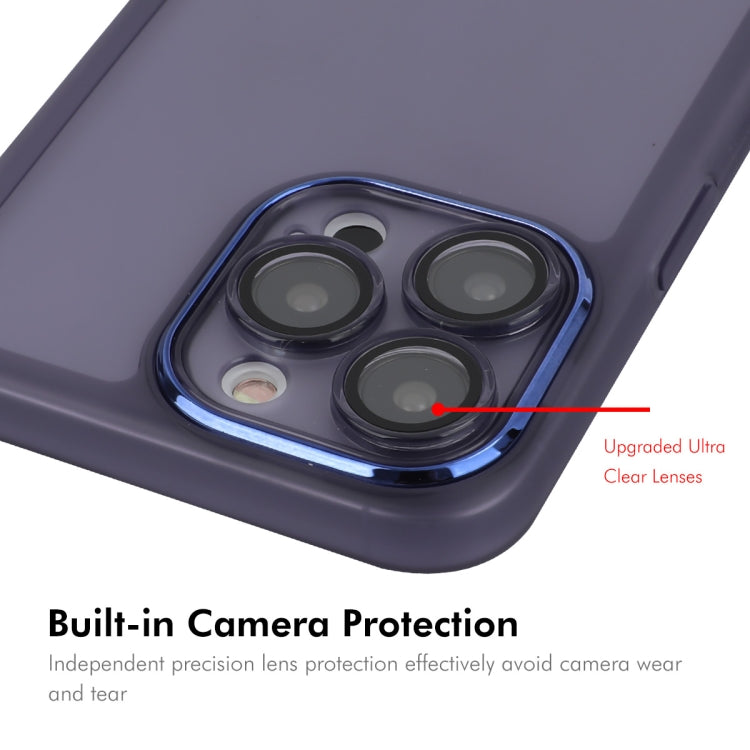 For iPhone 16 Pro Max ENKAY Hat-Prince Translucent Matte TPU Phone Case with Lens Film + 9H Big Arc Edge Film(White) - free shipping - PMC Jewellery - Order now!