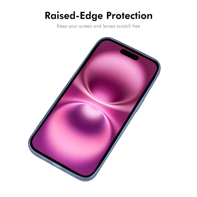 For iPhone 16 Plus ENKAY Hat-Prince Translucent Matte TPU Phone Case with Lens Film + 9H Big Arc Edge Film(Purple) - iPhone 16 Plus Cases by ENKAY | Online Shopping South Africa | PMC Jewellery | Buy Now Pay Later Mobicred