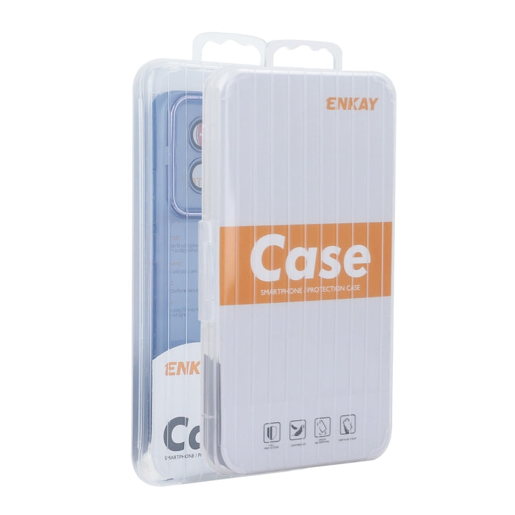 For iPhone 16 Pro Max ENKAY Hat-Prince Translucent Matte TPU Phone Case with Lens Film + 9H Big Arc Edge Film(White) - free shipping - PMC Jewellery - Order now!
