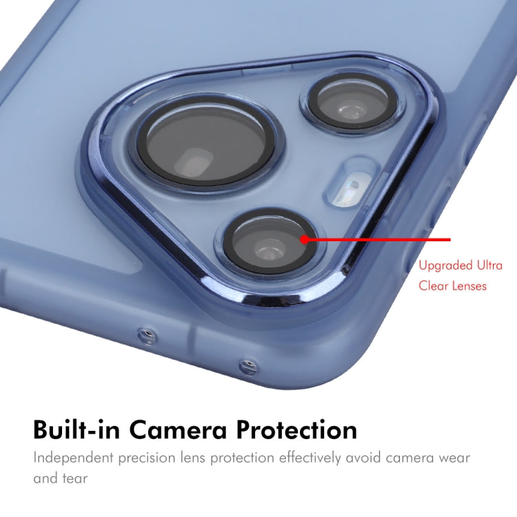 For Huawei Pura 70 Pro / 70 Pro+ ENKAY Hat-Prince Translucent Matte TPU Phone Case with Lens Film + 3D Hot Bending Film(Blue) - free shipping - PMC Jewellery - Order now!