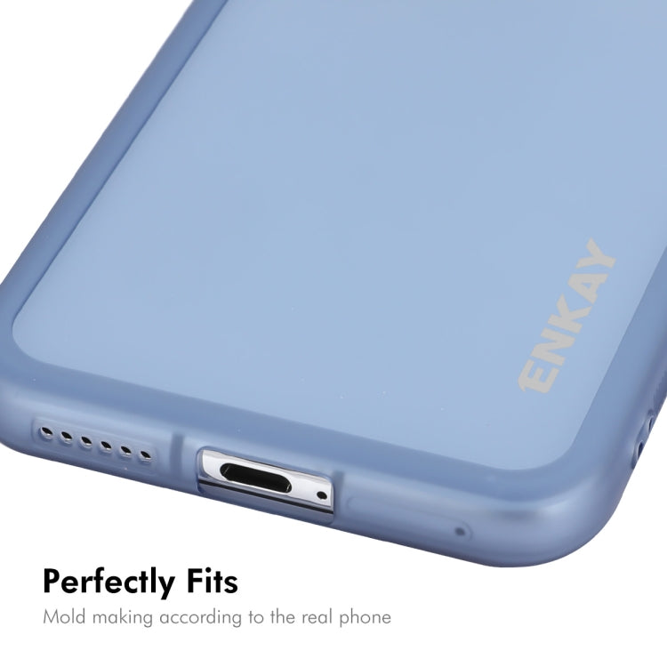 For Huawei Pura 70 Pro / 70 Pro+ ENKAY Hat-Prince Translucent Matte TPU Phone Case with Lens Film + 3D Hot Bending Film(Blue) - free shipping - PMC Jewellery - Order now!