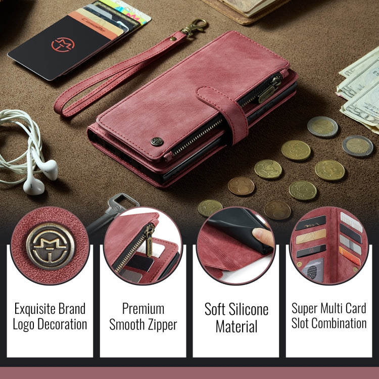For Google Pixel 9 Pro XL CaseMe C30 Card Slots Zipper Wallet Leather Phone Case(Wine Red) - free shipping - PMC Jewellery - Order now!