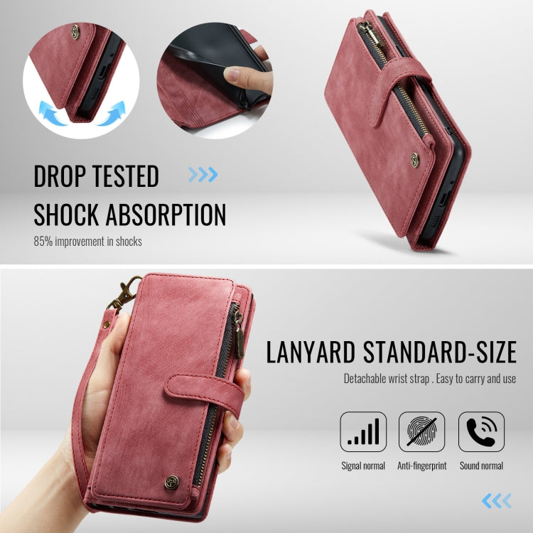 For Google Pixel 9 Pro XL CaseMe C30 Card Slots Zipper Wallet Leather Phone Case(Wine Red) - free shipping - PMC Jewellery - Order now!