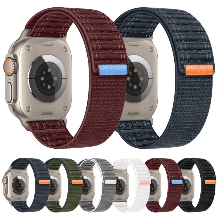 For Apple Watch Ultra 2 49mm Sea Wave Nylon Hook and Loop Fastener Watch Band(Army Green) - Watch Bands by PMC Jewellery | Online Shopping South Africa | PMC Jewellery | Buy Now Pay Later Mobicred