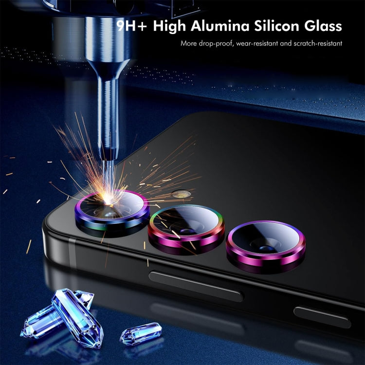 For OPPO Reno12 / Reno12 Pro Global ENKAY Hat-Prince 9H Rear Camera Lens Aluminium Alloy Tempered Glass Film(Black) - Reno12 Pro Tempered Glass by ENKAY | Online Shopping South Africa | PMC Jewellery | Buy Now Pay Later Mobicred