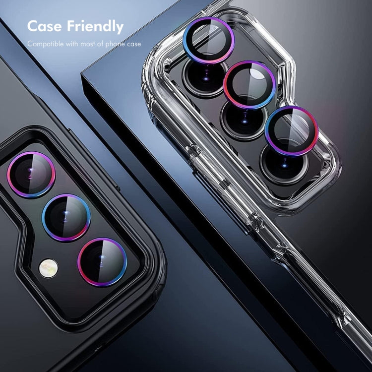 For OPPO Reno12 / Reno12 Pro Global ENKAY Hat-Prince 9H Rear Camera Lens Aluminium Alloy Tempered Glass Film(Black) - Reno12 Pro Tempered Glass by ENKAY | Online Shopping South Africa | PMC Jewellery | Buy Now Pay Later Mobicred