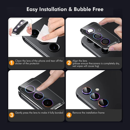 For OPPO Reno12 / Reno12 Pro Global ENKAY Hat-Prince 9H Rear Camera Lens Aluminium Alloy Tempered Glass Film(Black) - Reno12 Pro Tempered Glass by ENKAY | Online Shopping South Africa | PMC Jewellery | Buy Now Pay Later Mobicred