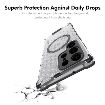 For Samsung Galaxy S24 Ultra 5G ENKAY Hat-Prince Honeycomb MagSafe Shockproof Phone Case with 0.18mm Film(Green) - Galaxy S24 Ultra 5G Cases by ENKAY | Online Shopping South Africa | PMC Jewellery | Buy Now Pay Later Mobicred