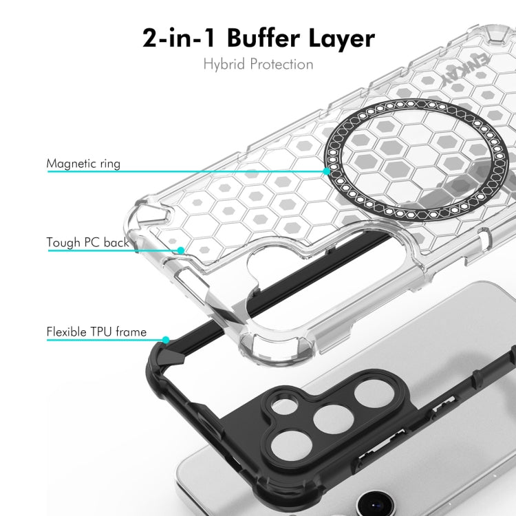 For Samsung Galaxy S24+ 5G ENKAY Hat-Prince Honeycomb MagSafe Shockproof Phone Case with 0.18mm Film(Green) - free shipping - PMC Jewellery - Order now!