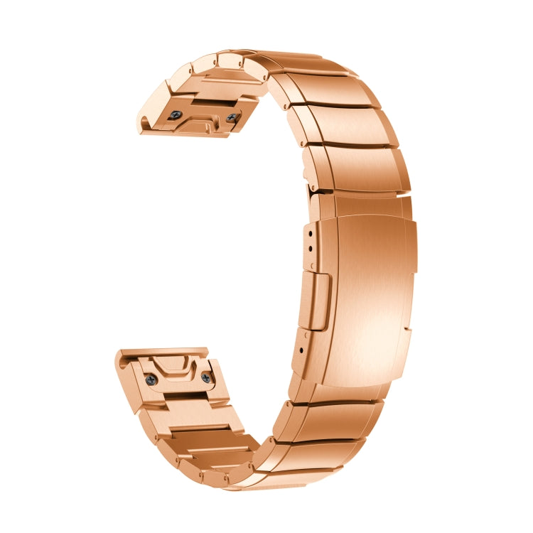 For Garmin MARQ Golfer Tortoise Shell 22mm Stainless Steel Watch Band(Rose Gold) - free shipping - PMC TechLife - Order now!