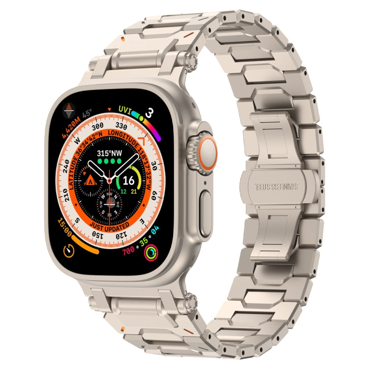 For Apple Watch Ultra 2 49mm Pathfinder Stainless Steel Metal Watch Band(Titanium Color) - free shipping - PMC TechLife - Order now!