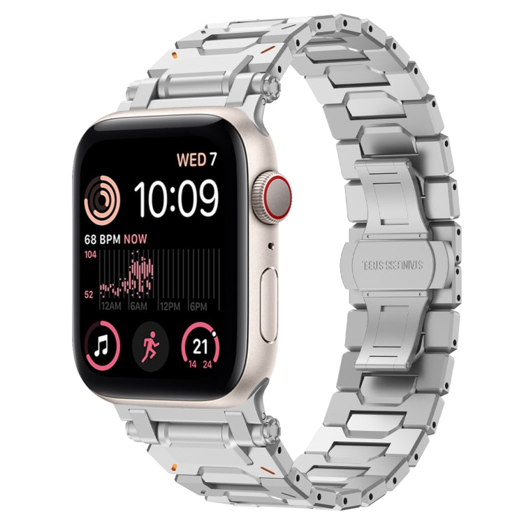 For Apple Watch SE 2022 44mm Pathfinder Stainless Steel Metal Watch Band(Silver) - free shipping - PMC TechLife - Order now!