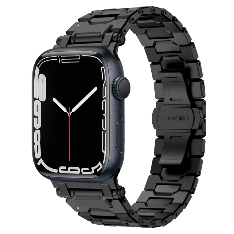 For Apple Watch Series 7 45mm Pathfinder Stainless Steel Metal Watch Band(Black) - free shipping - PMC TechLife - Order now!