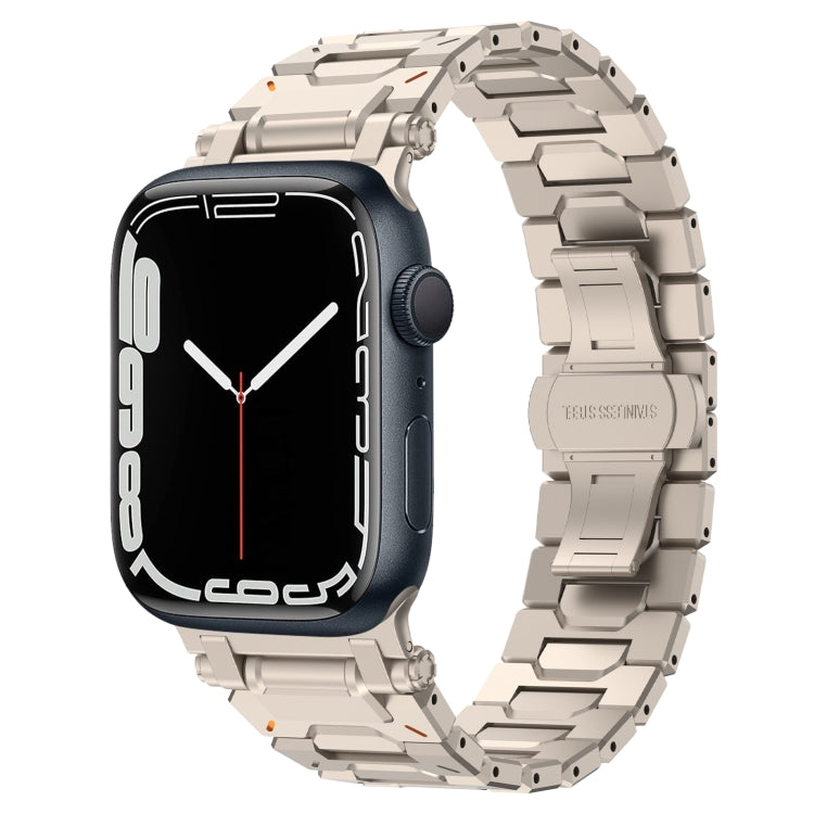 For Apple Watch Series 7 45mm Pathfinder Stainless Steel Metal Watch Band(Titanium Color) - free shipping - PMC TechLife - Order now!