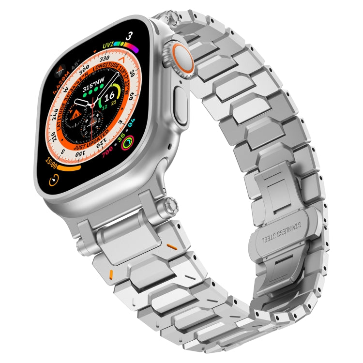 For Apple Watch Series 7 45mm Pathfinder Stainless Steel Metal Watch Band(Silver) - free shipping - PMC TechLife - Order now!