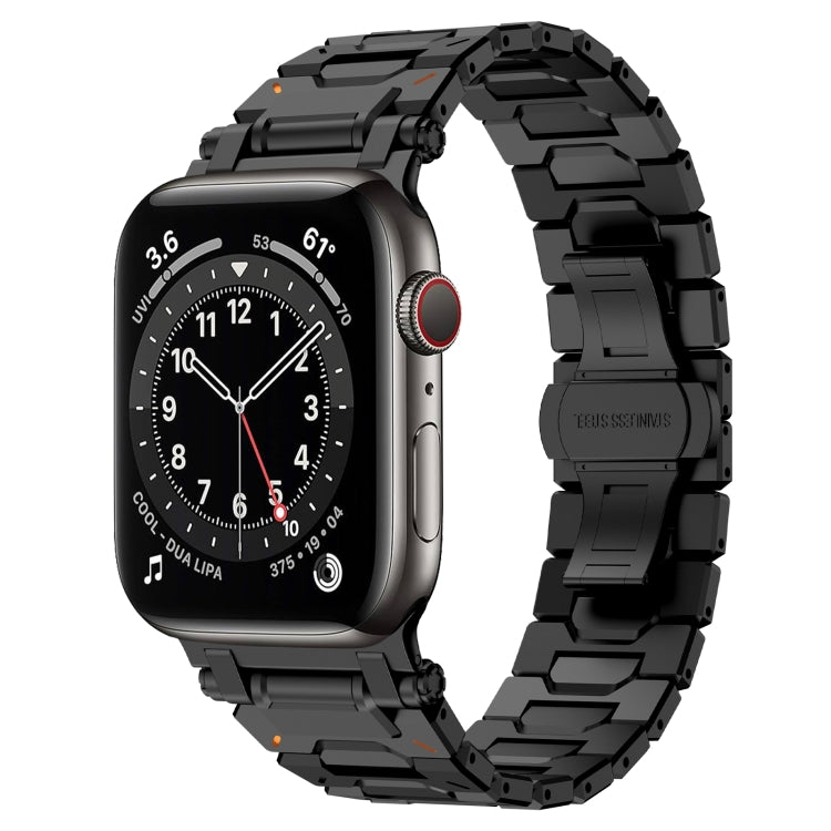 For Apple Watch Series 6 44mm Pathfinder Stainless Steel Metal Watch Band(Black) - free shipping - PMC TechLife - Order now!