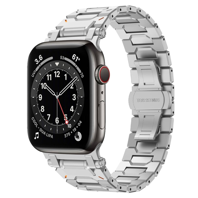For Apple Watch Series 6 44mm Pathfinder Stainless Steel Metal Watch Band(Silver) - free shipping - PMC TechLife - Order now!