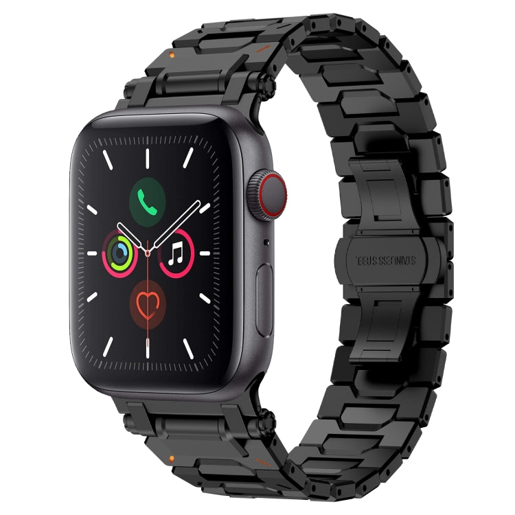 For Apple Watch Series 5 44mm Pathfinder Stainless Steel Metal Watch Band(Black) - free shipping - PMC TechLife - Order now!