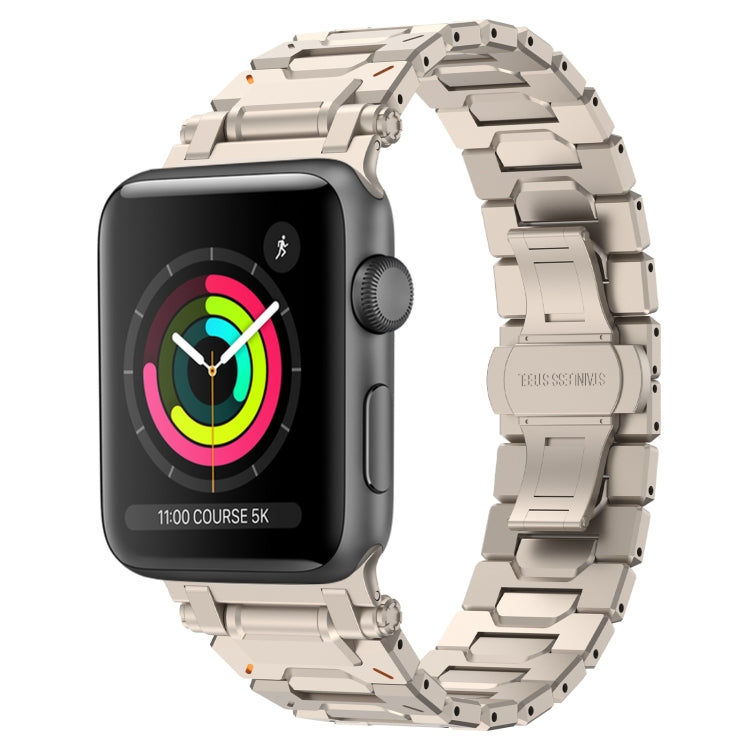 For Apple Watch Series 3 42mm Pathfinder Stainless Steel Metal Watch Band(Titanium Color) - free shipping - PMC TechLife - Order now!
