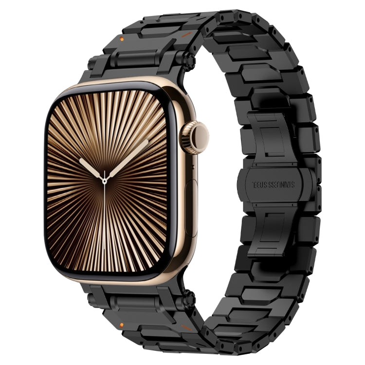 For Apple Watch Series 10 46mm Pathfinder Stainless Steel Metal Watch Band(Black) - free shipping - PMC TechLife - Order now!