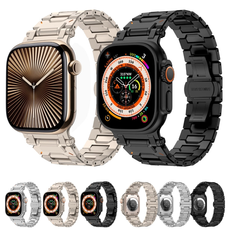 For Apple Watch Series 6 44mm Pathfinder Stainless Steel Metal Watch Band(Titanium Color) - free shipping - PMC TechLife - Order now!