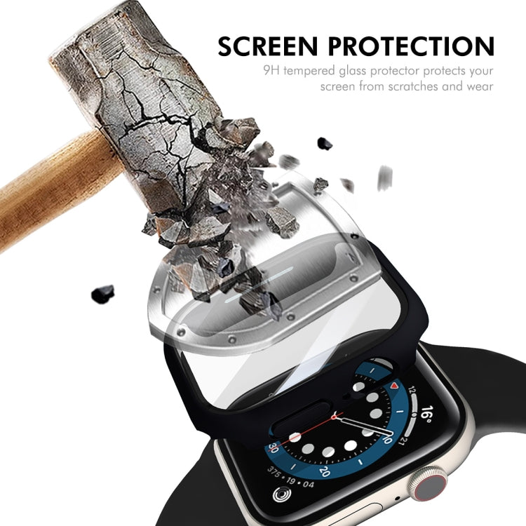 For Apple Watch Series 10 46mm ENKAY Hat-Prince PC Tempered Glass Film Integrated Watch Case(Grey Blue) - free shipping - PMc TechLife - Order now!