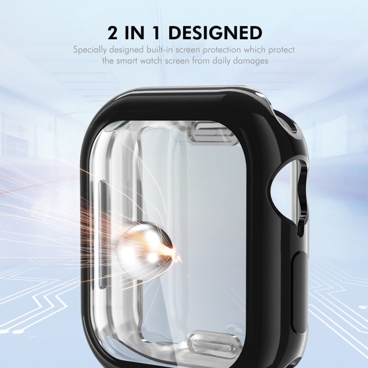 For Apple Watch Series 10 42mm ENKAY Hat-Prince Electroplated Soft TPU Case with Screen Film(Black) - free shipping - PMc TechLife - Order now!