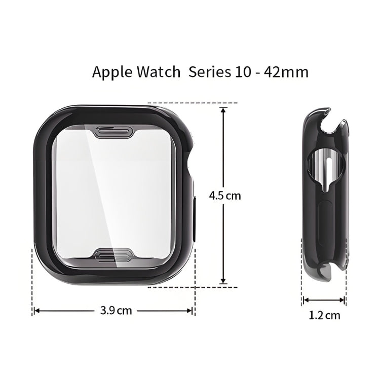 For Apple Watch Series 10 42mm ENKAY Hat-Prince Electroplated Soft TPU Case with Screen Film(Rose Gold) - free shipping - PMc TechLife - Order now!