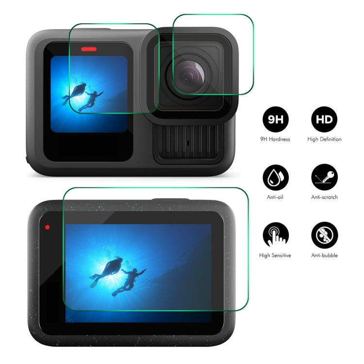 For GoPro HERO13 Black ENKAY 0.2mm 9H Tempered Glass Screen Protector Front ��� Back Camera Film - free shipping - PMC TechLife - Order now!