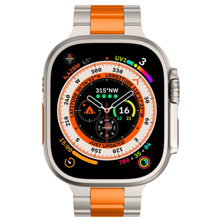 For Apple Watch Series 6 40mm Three Beads Titanium Alloy Metal Watch Band(Titanium Orange) - free shipping - PMc TechLife - Order now!