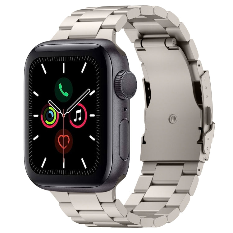 For Apple Watch Series 5 40mm Three Beads Titanium Alloy Metal Watch Band(Titanium Color) - free shipping - PMc TechLife - Order now!
