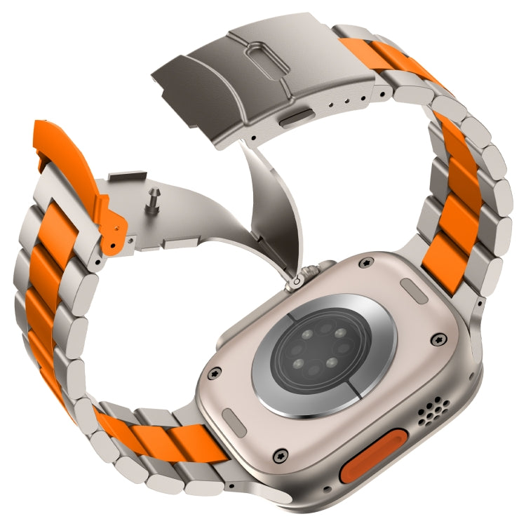 For Apple Watch Series 4 40mm Three Beads Titanium Alloy Metal Watch Band(Titanium Orange) - free shipping - PMc TechLife - Order now!