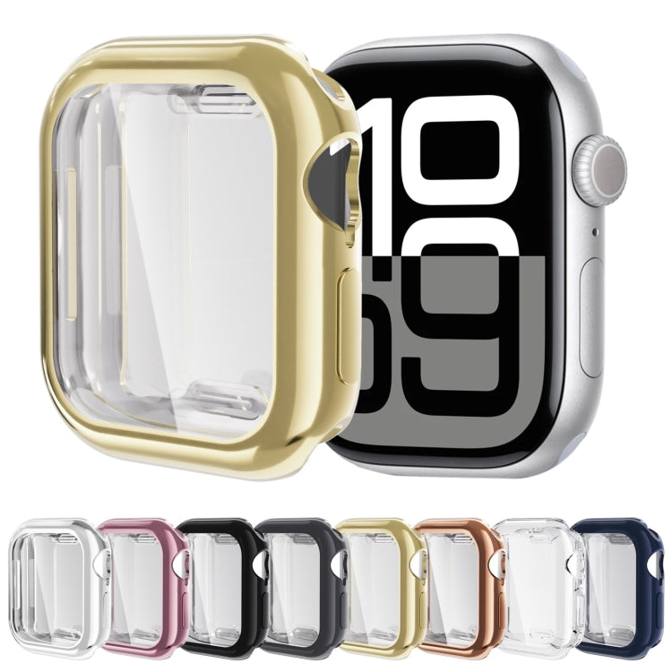 For Apple Watch Series 10 46mm Full Coverage TPU Electroplated Watch Case(Sliver) - Watch Cases by PMC TechLife | Online Shopping South Africa | PMC TechLife | Buy Now Pay Later Mobicred