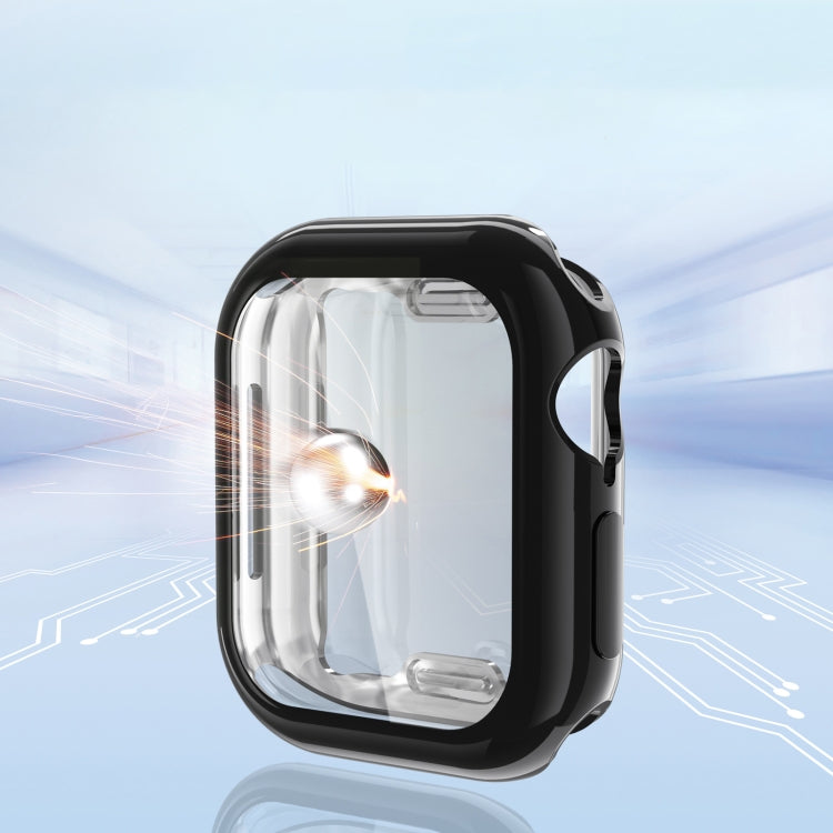 For Apple Watch Series 10 46mm Full Coverage TPU Electroplated Watch Case(Midnight Blue) - Watch Cases by PMC TechLife | Online Shopping South Africa | PMC TechLife | Buy Now Pay Later Mobicred