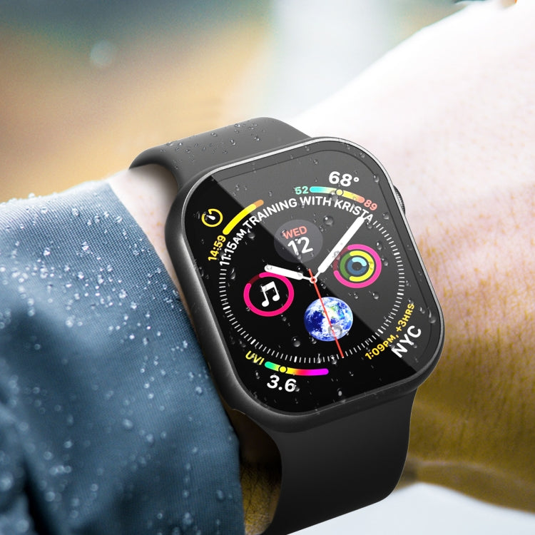 For Apple Watch Series 10 46mm Tempered Glass Film Integrated PC Watch Case(Titanium Grey) - Watch Cases by PMC TechLife | Online Shopping South Africa | PMC TechLife | Buy Now Pay Later Mobicred