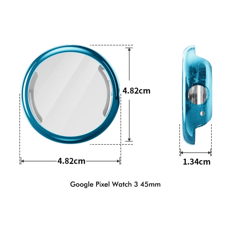 For Google Pixel Watch 3 45mm ENKAY Hat-Prince Full Coverage Electroplated Soft TPU Case with Screen Protection(Pink) - free shipping - PMc TechLife - Order now!