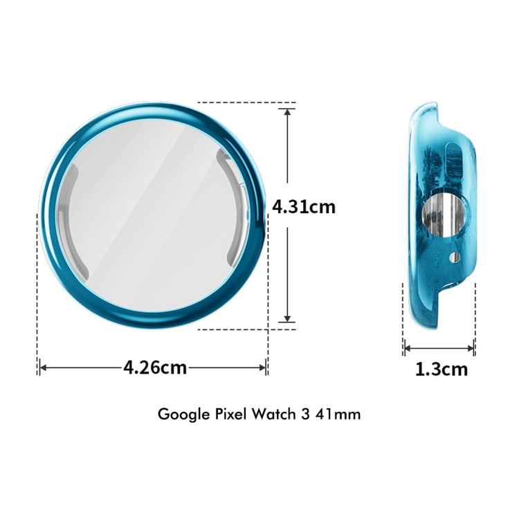 For Google Pixel Watch 3 41mm ENKAY Hat-Prince Full Coverage Electroplated Soft TPU Case with Screen Protection(Gun Color) - free shipping - PMc TechLife - Order now!