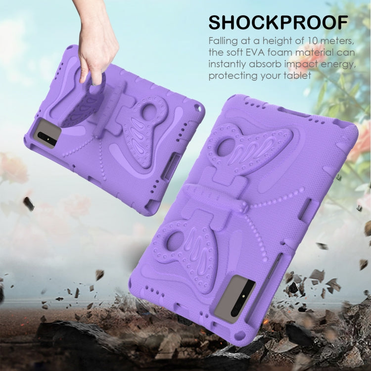 For Lenovo Tab M11 / Xiaoxin Pad 11 2024 Butterfly Bracket EVA Shockproof Tablet Case(Light Purple) - Lenovo by PMC Jewellery | Online Shopping South Africa | PMC Jewellery | Buy Now Pay Later Mobicred